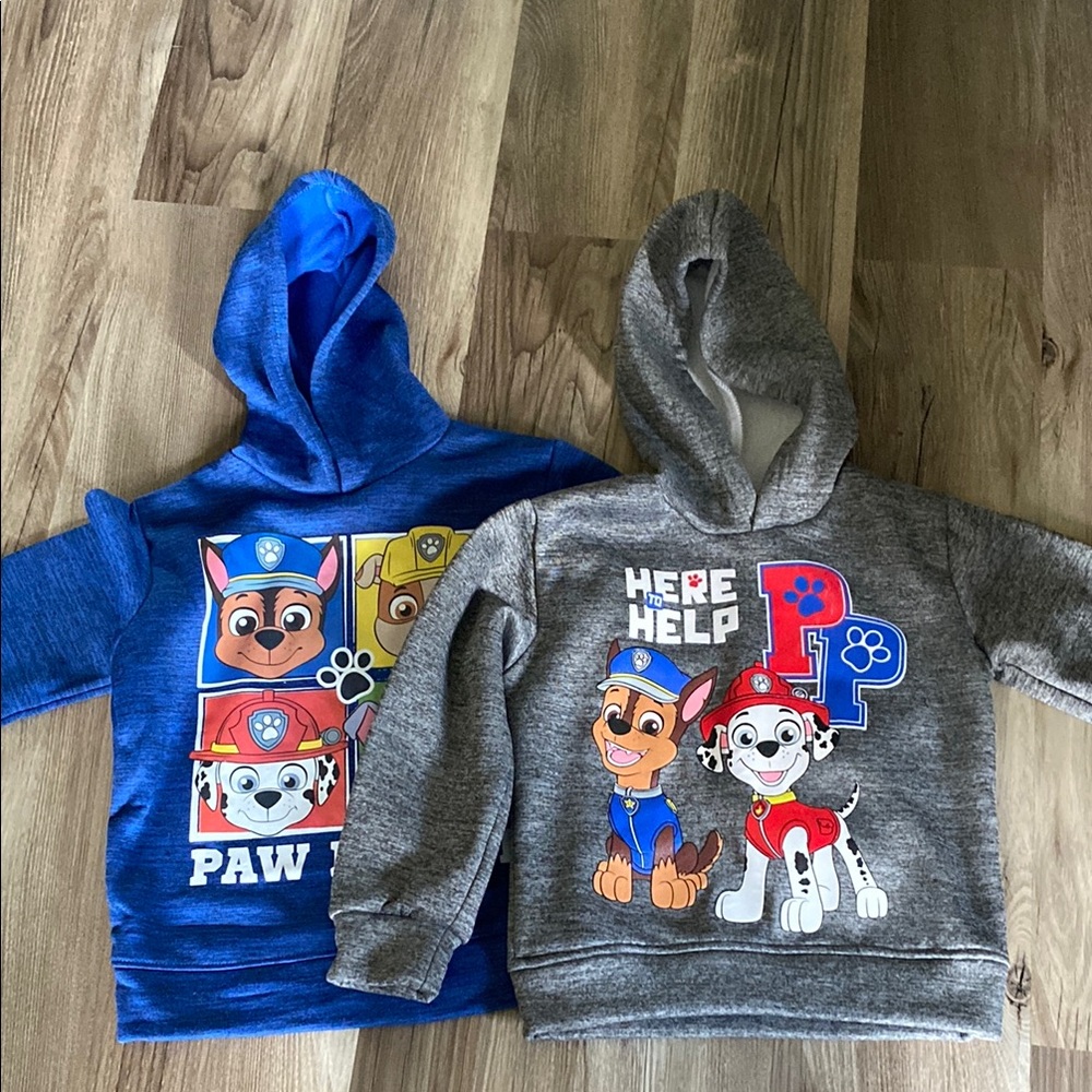 Paw Patrol Blue and Gray Kids Hoodies